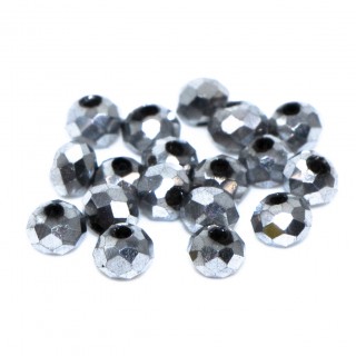 Бусины рондели 2мм, серебро металлик